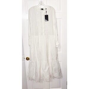The Kooples White Cotton Maxi Dress Size Medium